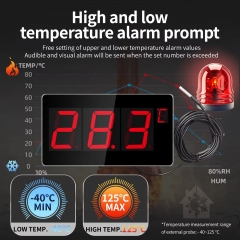 LX923TM-B Industrial Temperature Humidity Meter with Waterproof Probe IoT Sensor Real-Time Data Logger for HVAC Warehouse Greenhouse