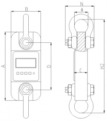 GWD400 Industry Electronics S Style Vehicle Dynamometer 50ton Electronic Dynamometer 5 Ton With Dynamometer Indicator