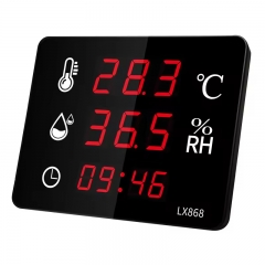 LX868A Electronic Temperature and Humidity Meter Household Indoor Industrial High-precision Display Wall Mounted Outdoor Thermometer