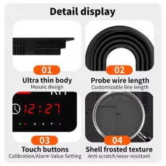 RC812-C Durable Digital Hygrometer Thermometer with PC Probe&Calibration Function Real-Time Recording for Warehouse Factory Home