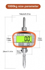 OCS-P9 High Accuracy 0.01g Pocket Crane Scales Big Capacity 1ton 2ton Hook Chinese Factory Hanging Scales 3000kg Crane Scale Shakles