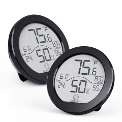 KR-TH1 Brightness Thermometer Real-time Temperature and Humidity Detector Sensor Alarm Home Use
