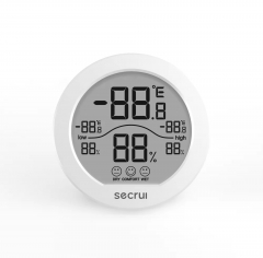 KR-TH1 Brightness Thermometer Real-time Temperature and Humidity Detector Sensor Alarm Home Use