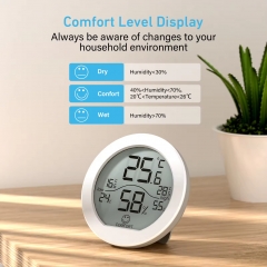 KR-TH1 Brightness Thermometer Real-time Temperature and Humidity Detector Sensor Alarm Home Use