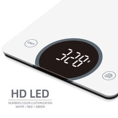 CK650-147 New Design 10kg Portable Smart Digital Measuring Scale Glass Food Weight Scale with LED Display for Kitchen Use