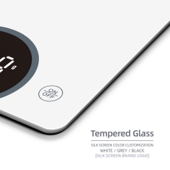CK650-147 New Design 10kg Portable Smart Digital Measuring Scale Glass Food Weight Scale with LED Display for Kitchen Use