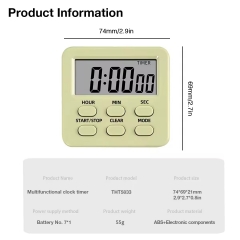 JS-186 Mini Electronic Digital Countdown Timer New Style Kitchen Cooking Magnet Timer Perfect Workmanship Plastic Study Game Alarm