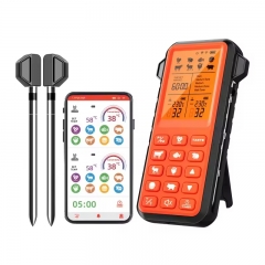HKBQ25 Wireless Meat Thermometer with Dual Meat Probe for Cooking Grill Meat Thermometer Wireless