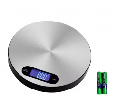 K33H 5kg/0.1g High Quality Lcd Display Stainless Steel Round Electronic Weighing Balance Kitchen Scale Digital Food Scale