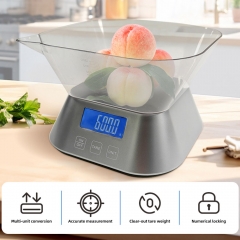 K120H 3kg/0.1g 5kg/0.1g Wholesale Household Bakery Lcd Display Cooking 5kg Plastic Bowl Electronic Food Scale Digital Kitchen Scale