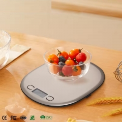 K125H 5kg/1g Stainless Steel Multifunction Scale for Cooking Measures in Grams and Ounces Units With Tare Function Digital Food Kitchen Scale