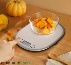 K125H 5kg/1g Stainless Steel Multifunction Scale for Cooking Measures in Grams and Ounces Units With Tare Function Digital Food Kitchen Scale