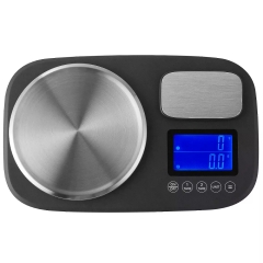 K500H 1kg/0.1g and 15kg/1g Kitchen Scale Stainless Steel Weighing Scale for Food Diet Postal Balance Measuring Lcd Electronic Scales