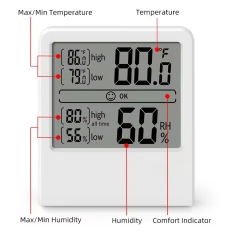 MC06Y Indoor Room LCD Electronic Temperature Humidity Meter Digital Thermometer Hygrometer Household Thermometer