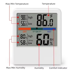 MC06S Indoor Humidity Meter and Room Thermometer with Temperature Gauge Digital Monitor for Home Comfort Hygrometer
