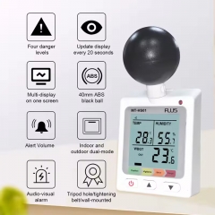 MT-HS01 Wbgt Stress Temperature Monitoring Stroke Prevention Wet Checker Bulb Globe Wearable Black Ball 2-In-1 Tester Heat Index Meter