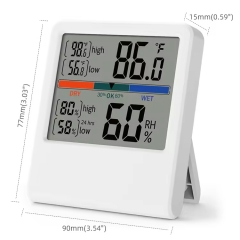 MC06S Indoor Humidity Meter and Room Thermometer with Temperature Gauge Digital Monitor for Home Comfort Hygrometer