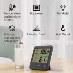 MC505F Indoor Thermometer Humidity Gauge Room Thermometer Accurate Wall Digital Hygrometer Temperature Humidity Sensor