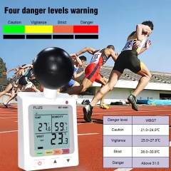 MT-HS01 Wbgt Stress Temperature Monitoring Stroke Prevention Wet Checker Bulb Globe Wearable Black Ball 2-In-1 Tester Heat Index Meter