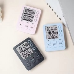 YH5664 Digital Kitchen Timer, 3 Channels, Count UP/Down, Cooking Timer with Loud Alarm, Large Display, Countdown Hour Meter