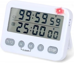 YH2101 Hot Selling Modern Large Display Two Sets Shaker Timers Digital Timer with Dual Sets of Timer Shake Alarm and Light