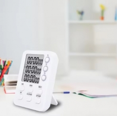 YH5664 Digital Kitchen Timer, 3 Channels, Count UP/Down, Cooking Timer with Loud Alarm, Large Display, Countdown Hour Meter