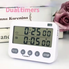 YH2101 Hot Selling Modern Large Display Two Sets Shaker Timers Digital Timer with Dual Sets of Timer Shake Alarm and Light