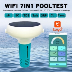 BLE-YC02 Floating Smart Pool Monitor Newest Pool Water Testing Smart Device CL/PH/EC/TDS/ORP/Temp/Salinity APP Digital Display for Pool