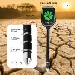 BLE-SO81 New Design High Quality Soil Moisture PH EC Fertility Salt Temperature Air Humidity 8-in-1 Soil Meter for Gardeners