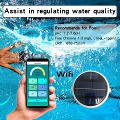 BLE-YC02 Floating Smart Pool Monitor Newest Pool Water Testing Smart Device CL/PH/EC/TDS/ORP/Temp/Salinity APP Digital Display for Pool