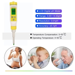 BLE-PH03A Smart Ph Meter Dough Ph Tester with Backlight for Meat Cheese High Sensitive Food ph Meter