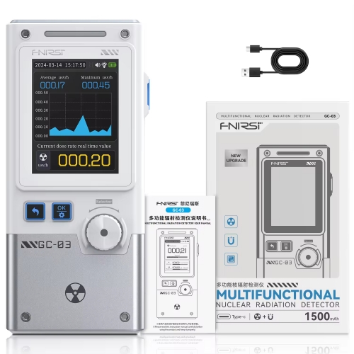 GC-03-White 3-IN-1 Electromagnetic Radiation Detector, Electric & Magnetic Field Strength, RF Power, Temperature Monitor