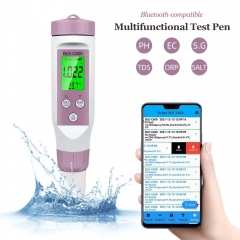 BLE-C600 Portable ph Meter 7 in 1 Smart pH /TDS/EC/ ORP/ Salinity/S.G/ Temperature