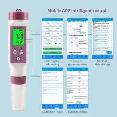 BLE-C600 Portable ph Meter 7 in 1 Smart pH /TDS/EC/ ORP/ Salinity/S.G/ Temperature