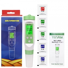 LE-9901 compatible Water Quality Tester 3 in 1 Temperature TDS PH Meter by Mobile App