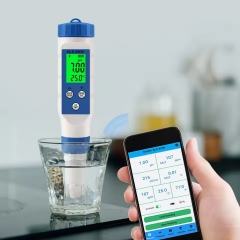 BLE-9909Smart PH Meter 5-point Calibration 5 In1PH/EC/TDS /Salinity/ TEMP Tester BLE-9909 Meter Powered by YINMIK Mobile App