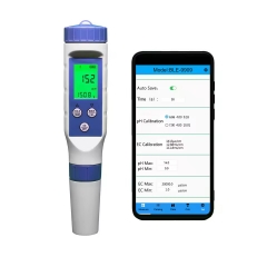 BLE-9909Smart PH Meter 5-point Calibration 5 In1PH/EC/TDS /Salinity/ TEMP Tester BLE-9909 Meter Powered by YINMIK Mobile App