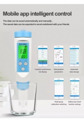 BLE-9902 Lab Smart Blue Tooth PH/EC / TEMP PH Meter Water Quality Tester Pen for Aquarium