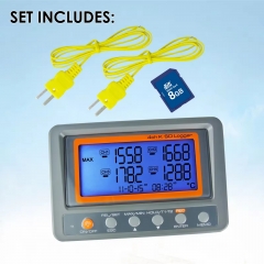 YH-K Type88598 High Quality Digital 4 Channel Wallmount SD Card Logger K-Type Thermocouple Thermometer Sensor for Automotive Industry