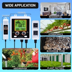 AQM_419 CO2 Controller Dual Outlets Control Regulators and Fans for Grow Room, NDIR Sensor CO2 Monitor and Controller(OEM)