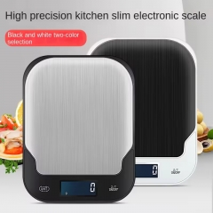 LW-K10 Custom Thin Stainless Steel Portable Electronic Kitchen Scale Small Household Bench for Weight Measurement for Food Pastry Baking
