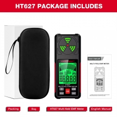 HT627 HABOTEST Best Multi-field EMF Field Meter Electromagnetic Radiation Detector Tester for Sale