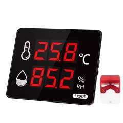 LX905-F Digital Thermohygrometer with Alarm Function Temperature and Humidity Monitoring LCD Display for Home Office Warehouse