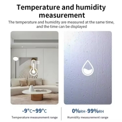 TH10 Tuya WiFi Smart Remote Controller Temperature Humidity Sensor Display Date Clock with Alerts Power Battery Smart Home Sensor
