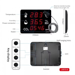 LX975-B Household air Detector Temperature and Humidity Meter air Quality Monitor Co2 Electronic Thermometer Gas Carbon Dioxide Monitor