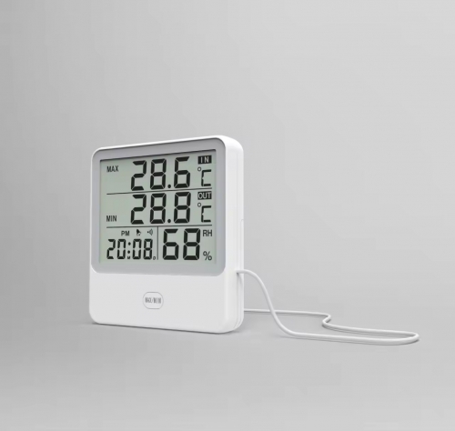 CX-1219 Household Digital Thermometer Hygrometer Electronic Indoor Thermometer Hygrometer Indoor Room Weather Station Alarm Clock