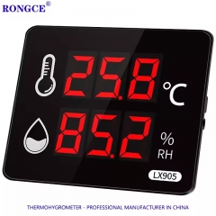 LX905-F Digital Thermohygrometer with Alarm Function Temperature and Humidity Monitoring LCD Display for Home Office Warehouse