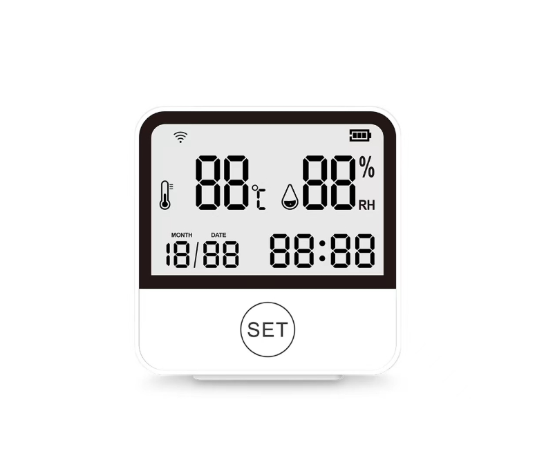 TH10 Tuya WiFi Smart Remote Controller Temperature Humidity Sensor Display Date Clock with Alerts Power Battery Smart Home Sensor