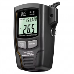 DT-172 Data Logger Temperature Humidity With Record 32000 Data Sound and Light Alarm for Warehouse/Building/Lab/Transportat