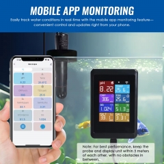 PHWIFI-8IN1-PRO Tuya WiFi Smart pH Meter 8-in-1, Multi-Parameter Water Quality Tester for pH/TDS/EC/Salinity/ORP/Temp for Aquarium, Hydroponics, Pool